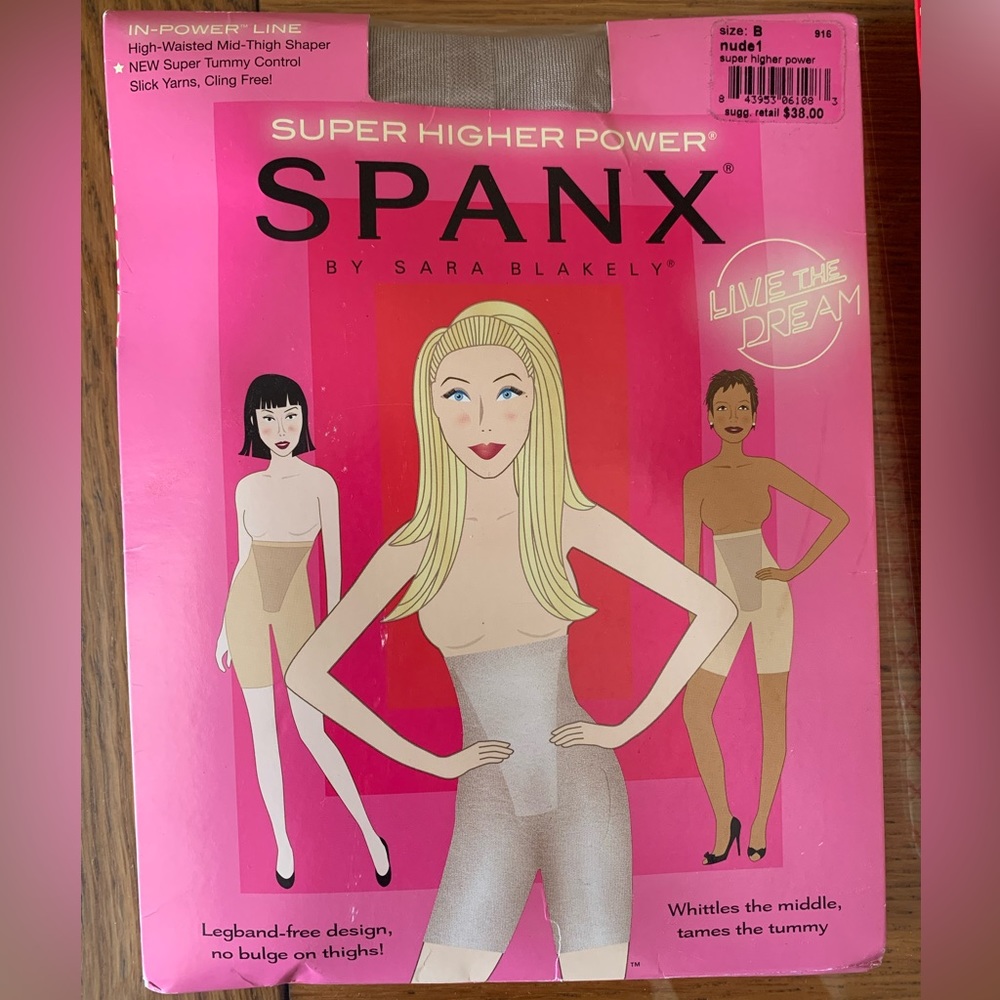 Spanx by Sara Blakey high waist mid thigh shaper super tummy control size B NWT